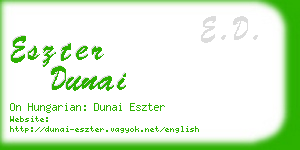 eszter dunai business card